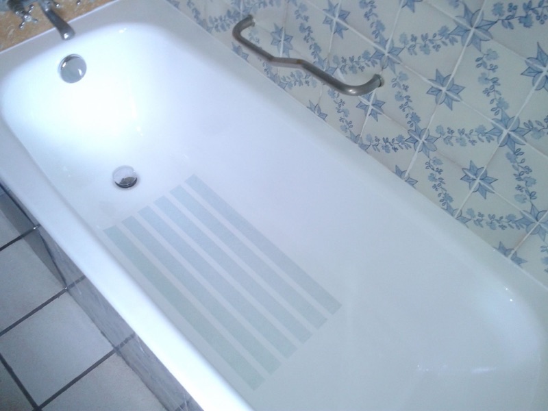 Banheira com faixas antiderrapantes Grip-antislip